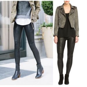 SPANX Faux Leather Moto Leggings